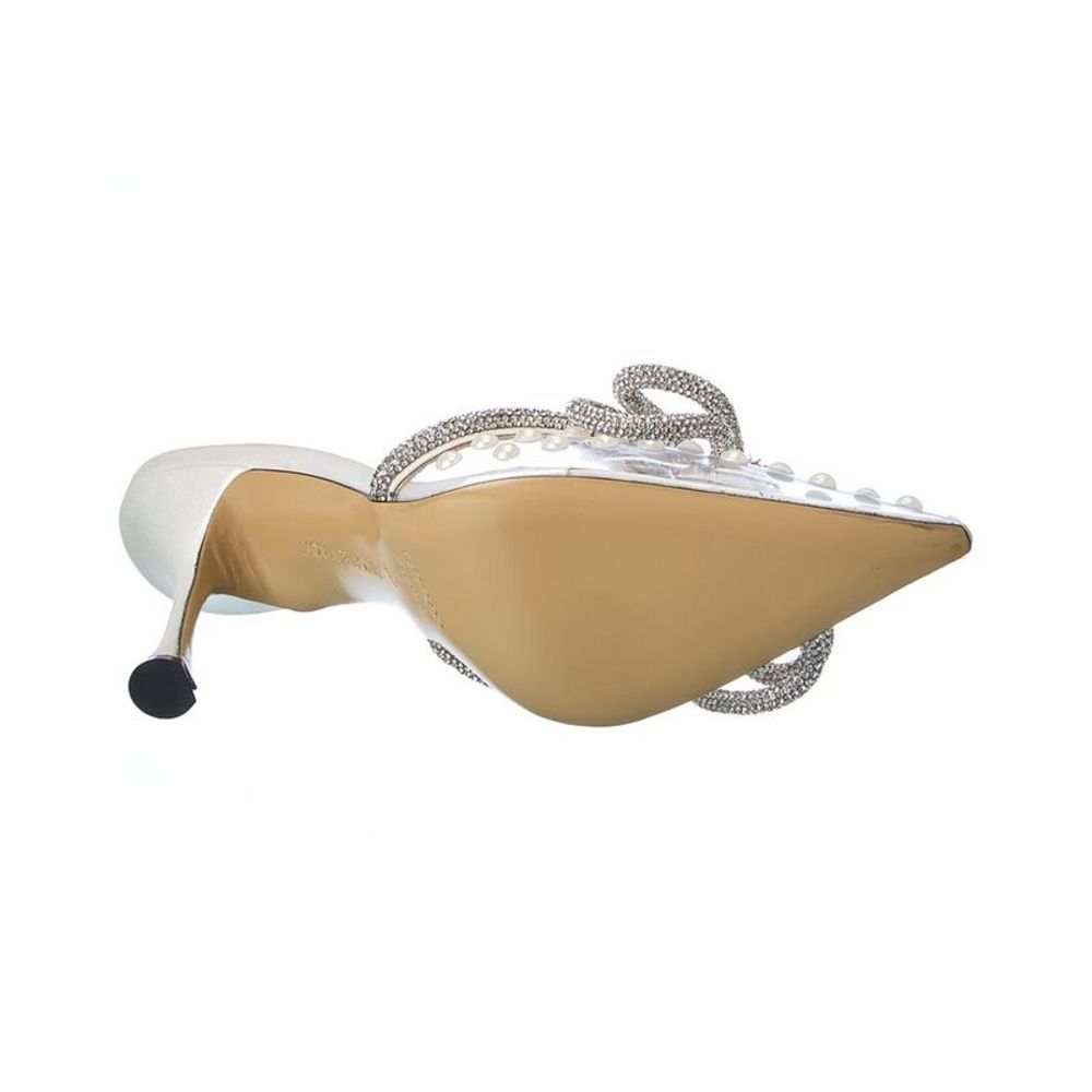 Mach & Mach Double Bow Pearl Leather & Vinyl Pump - Picture 4 of 5